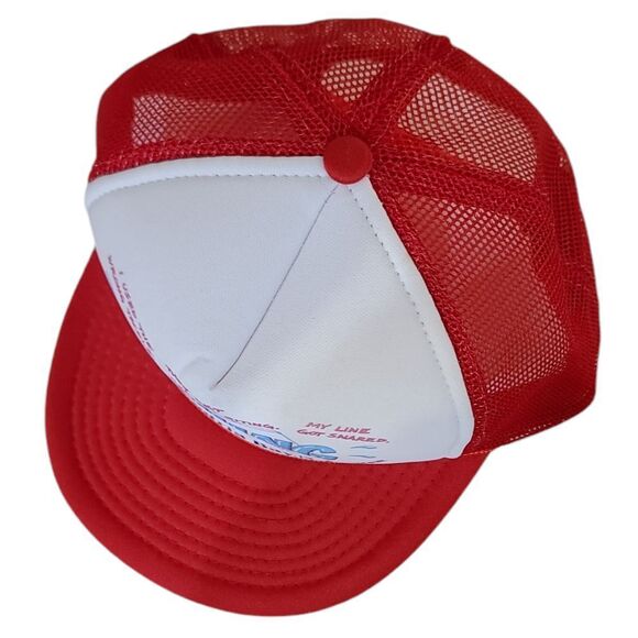 Vintage Alexandria Bay NY Fishing Excuse Cap Red Mesh Trucker Hat Humor Novelty - Picture 3 of 5